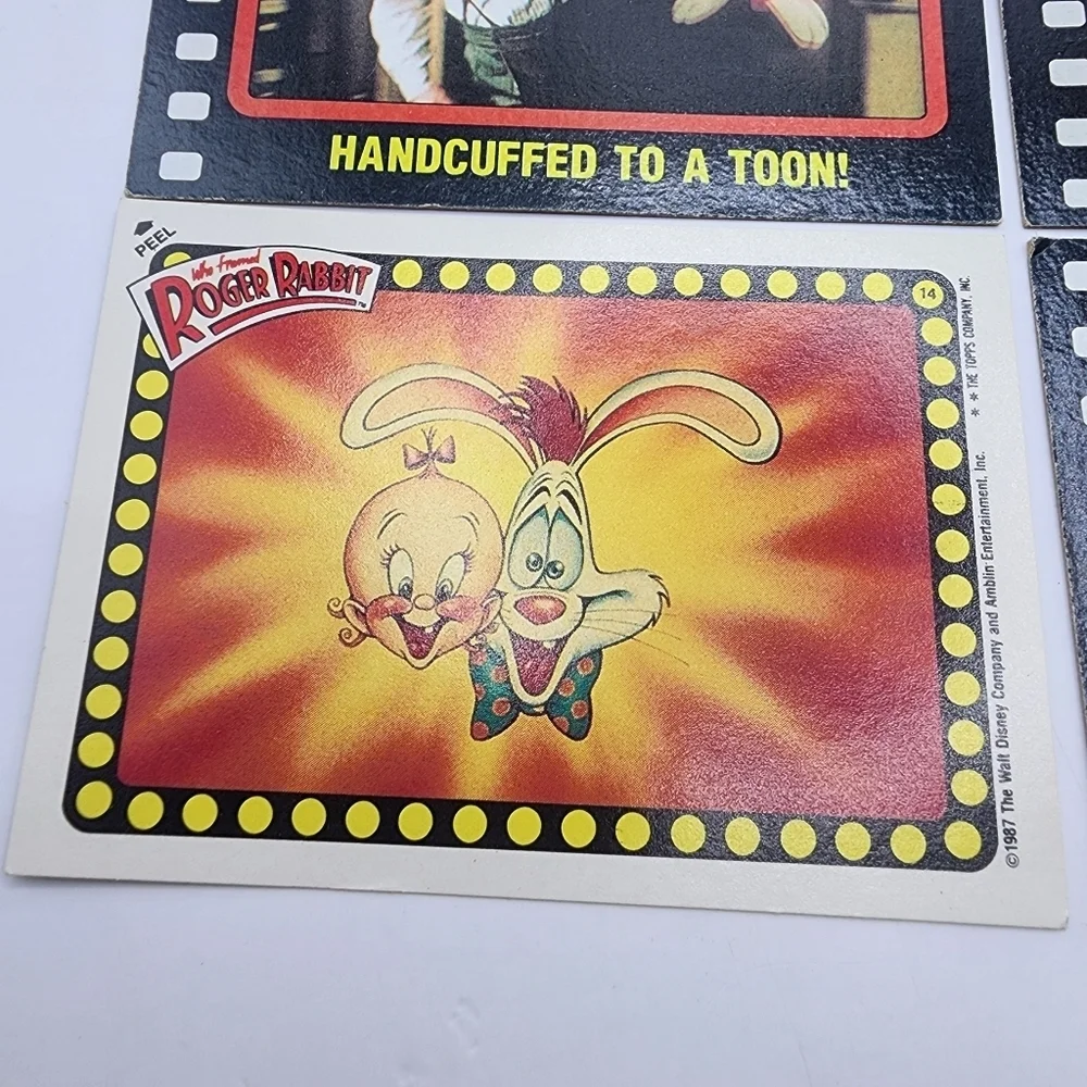 1987 Topps Who Framed Roger Rabbit Card Lot of 4